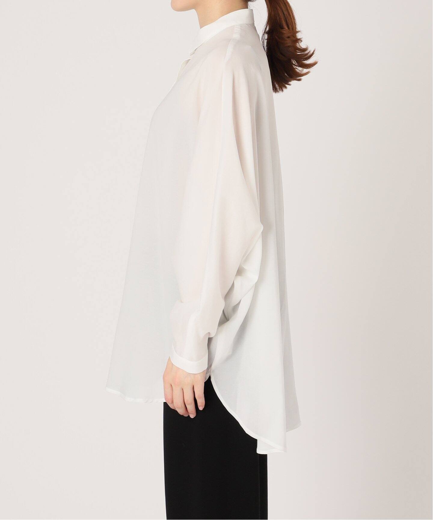 Dolman sleeve sheer Blouse（シャツ／ブラウス）｜L