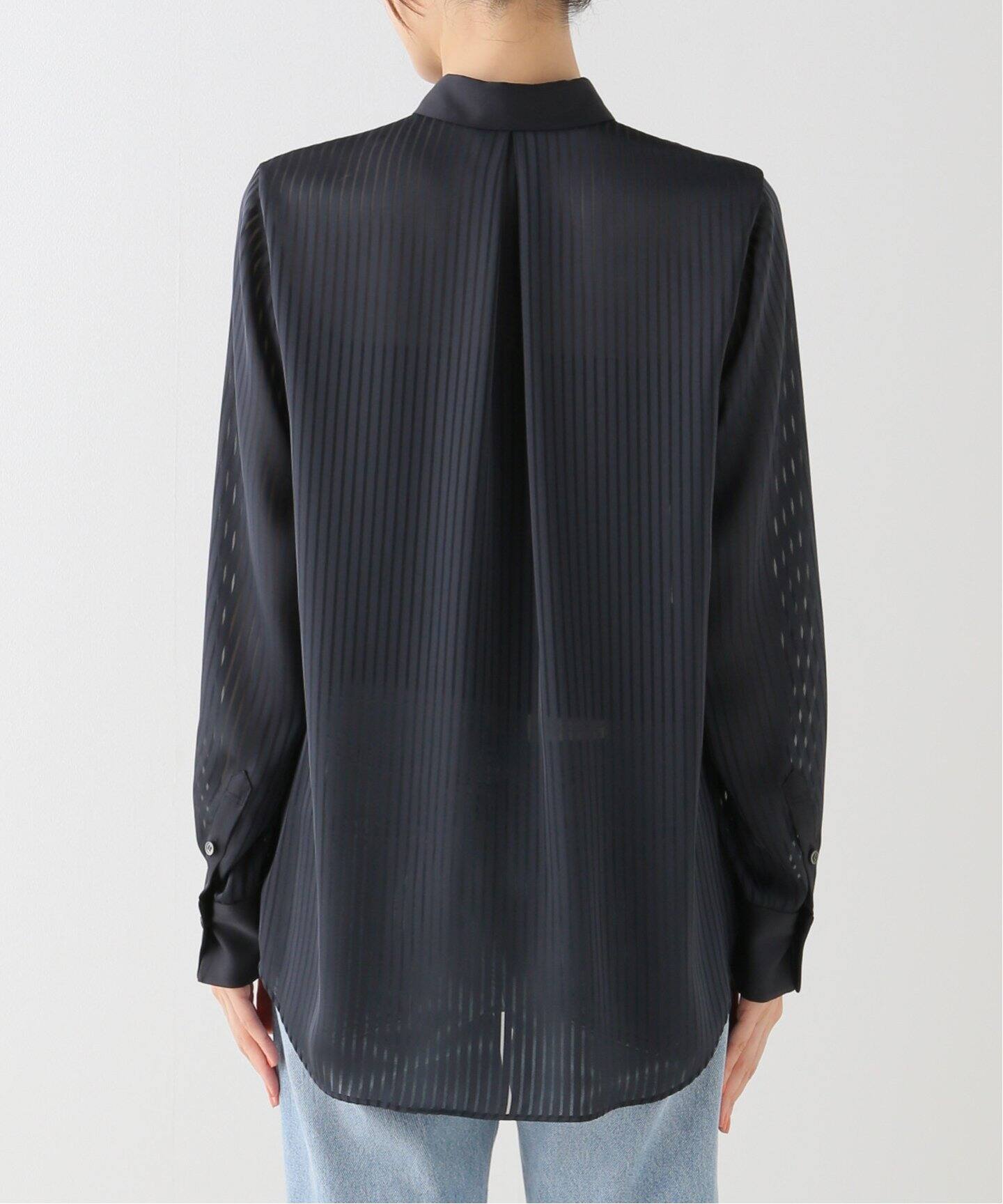 Stripe Sheer Shirt（シャツ／ブラウス）｜L