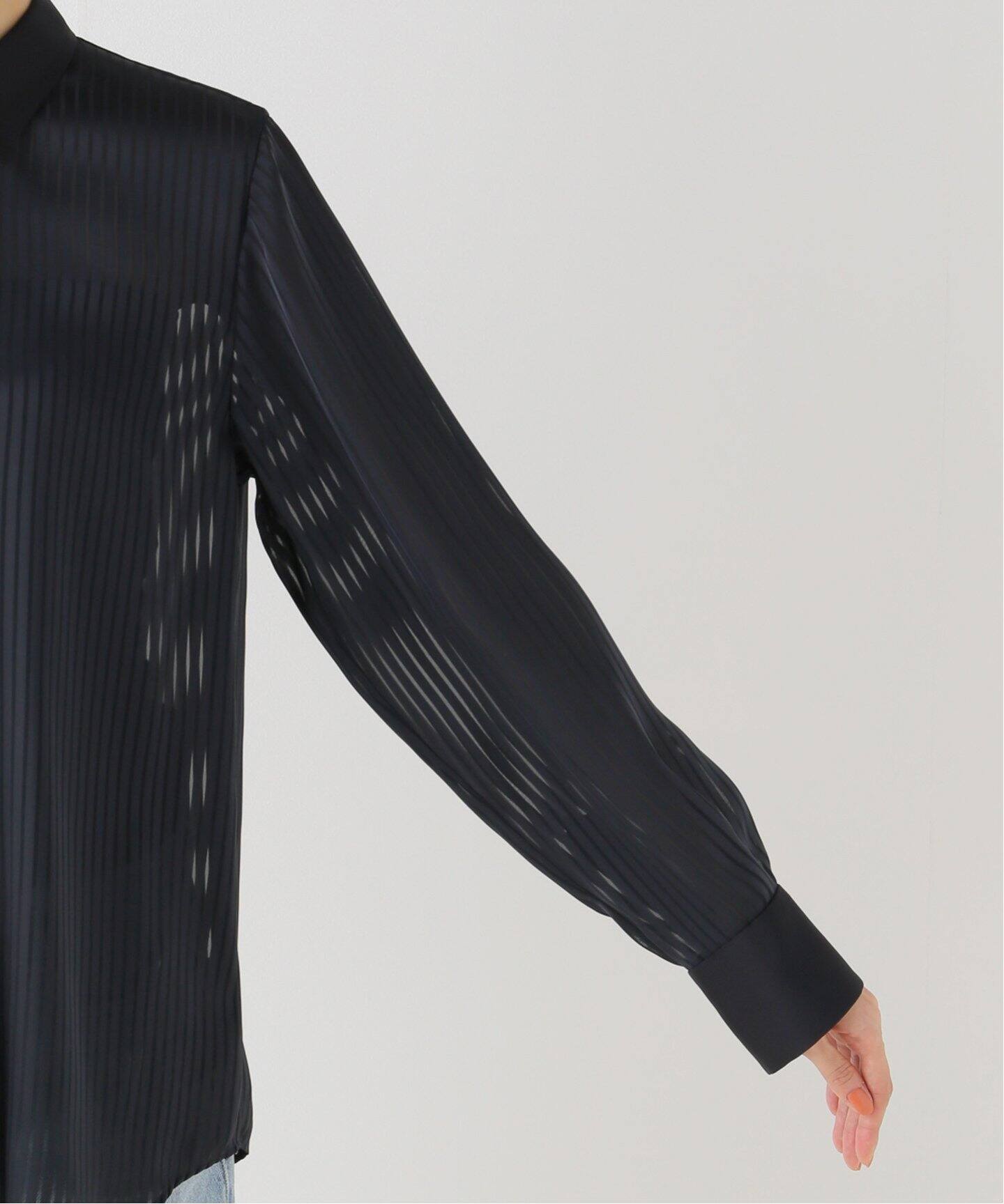 Stripe Sheer Shirt（シャツ／ブラウス）｜L