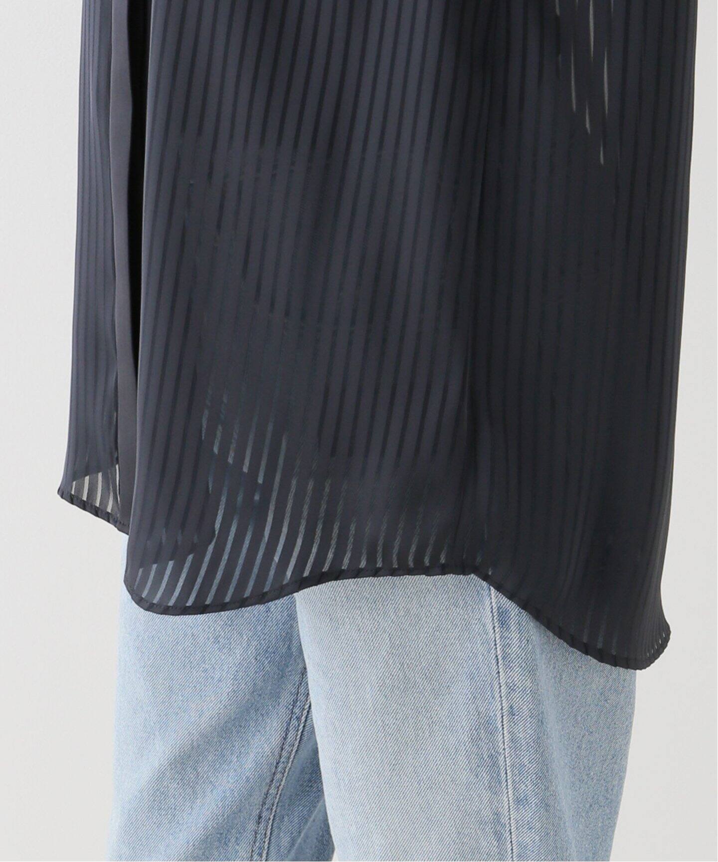 Stripe Sheer Shirt（シャツ／ブラウス）｜L