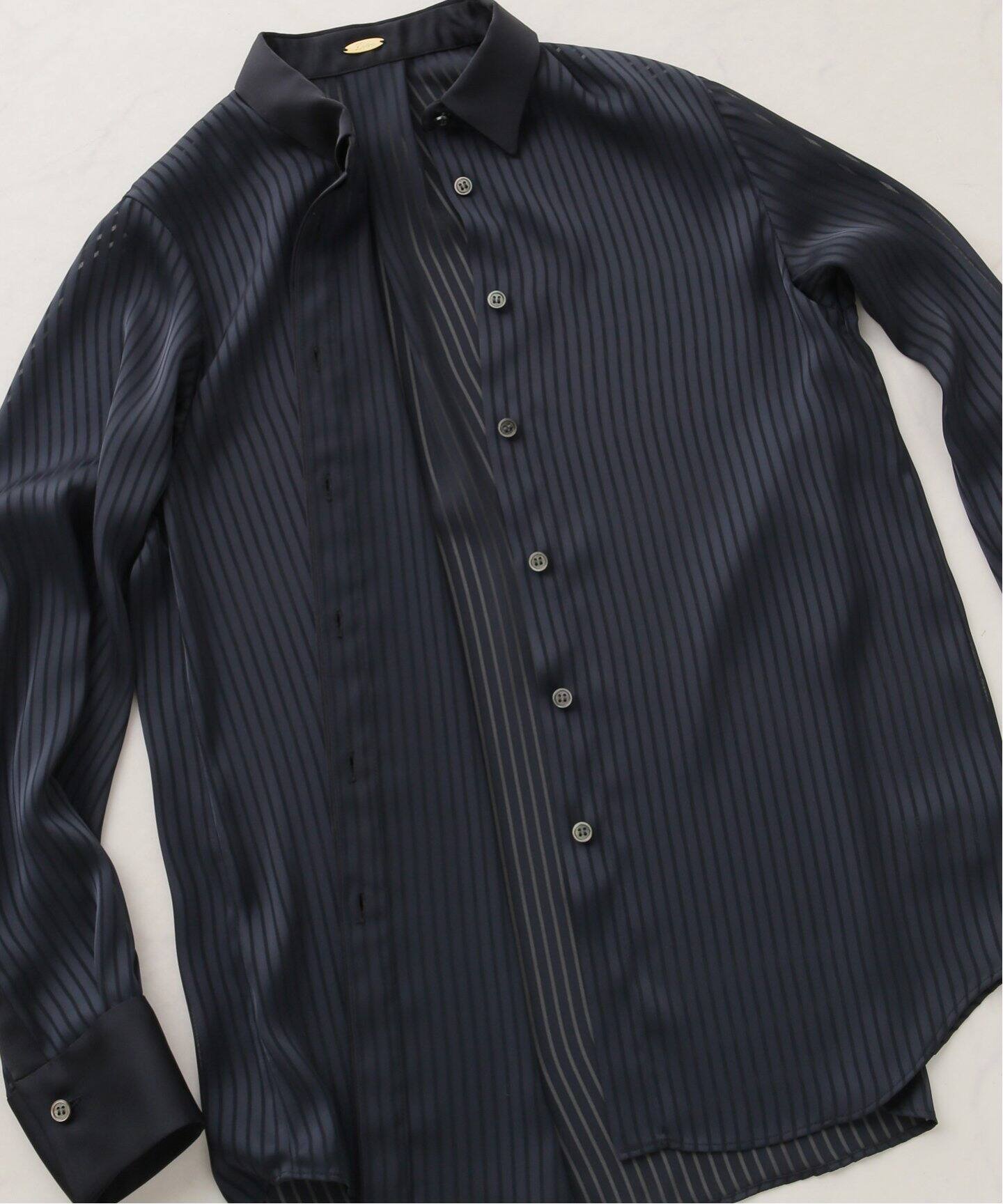 Stripe Sheer Shirt（シャツ／ブラウス）｜L