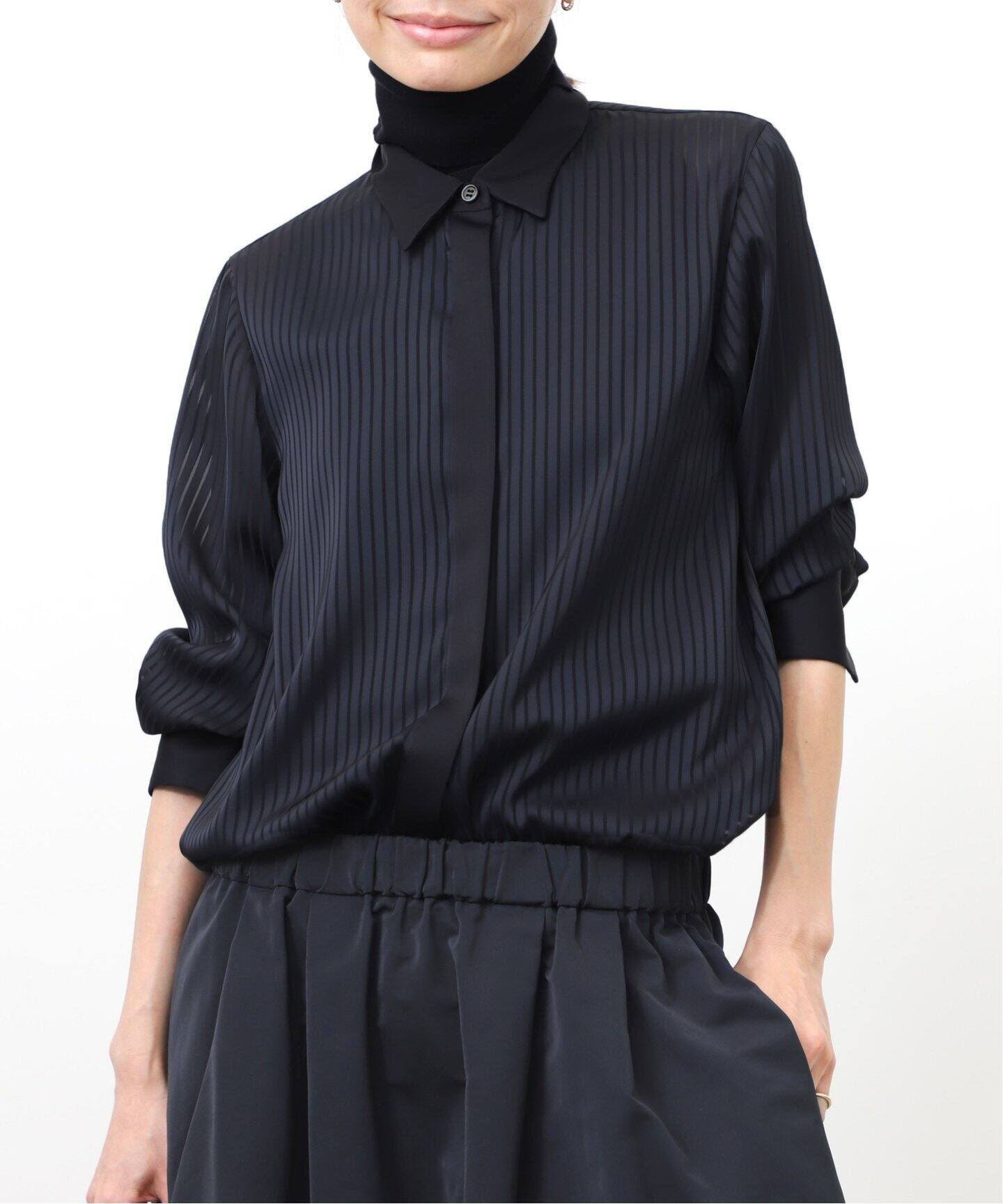 Stripe Sheer Shirt（シャツ／ブラウス）｜L