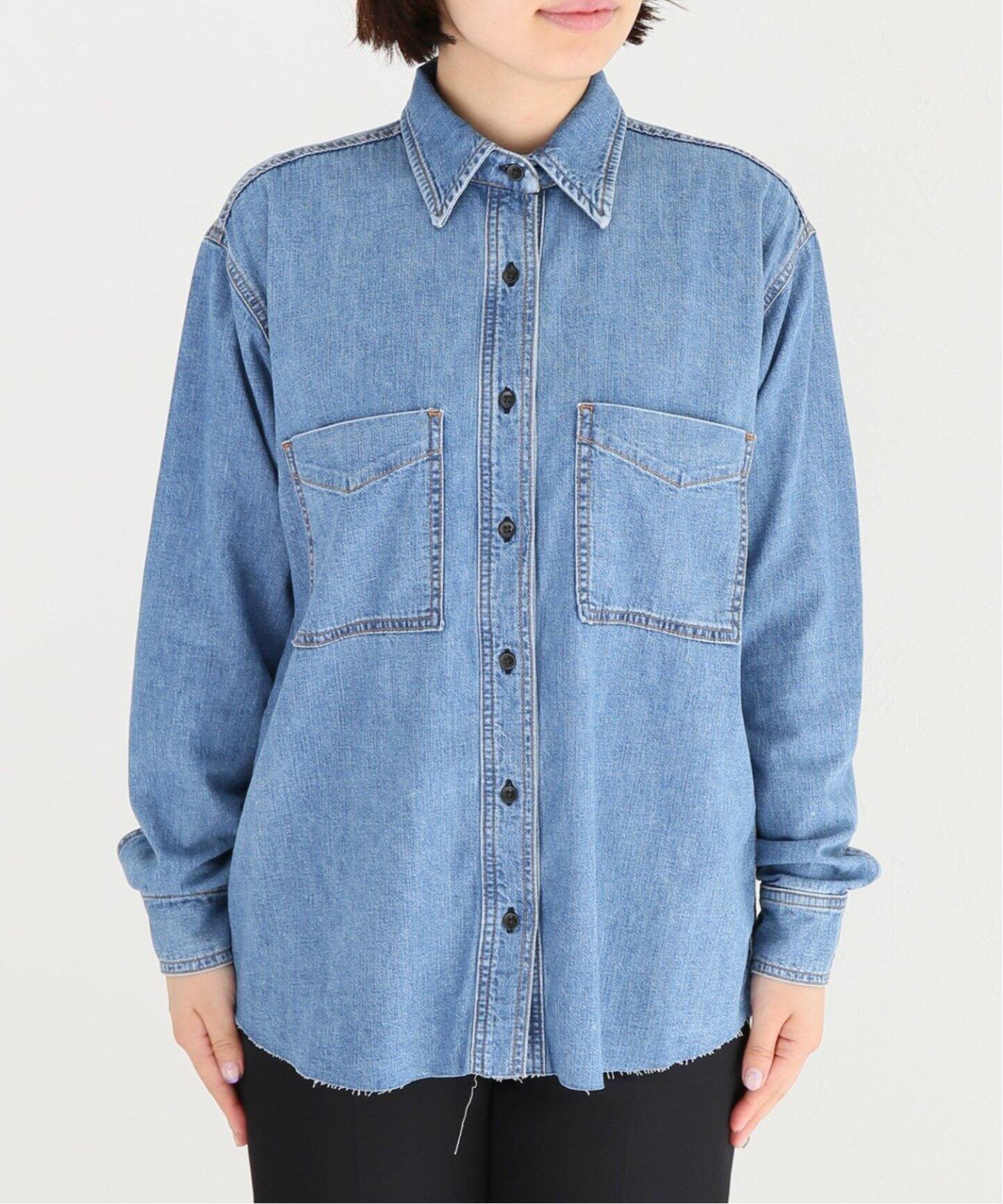 ASKKNY】OVERSIZED DENIM SHIRT（シャツ／ブラウス）｜L 