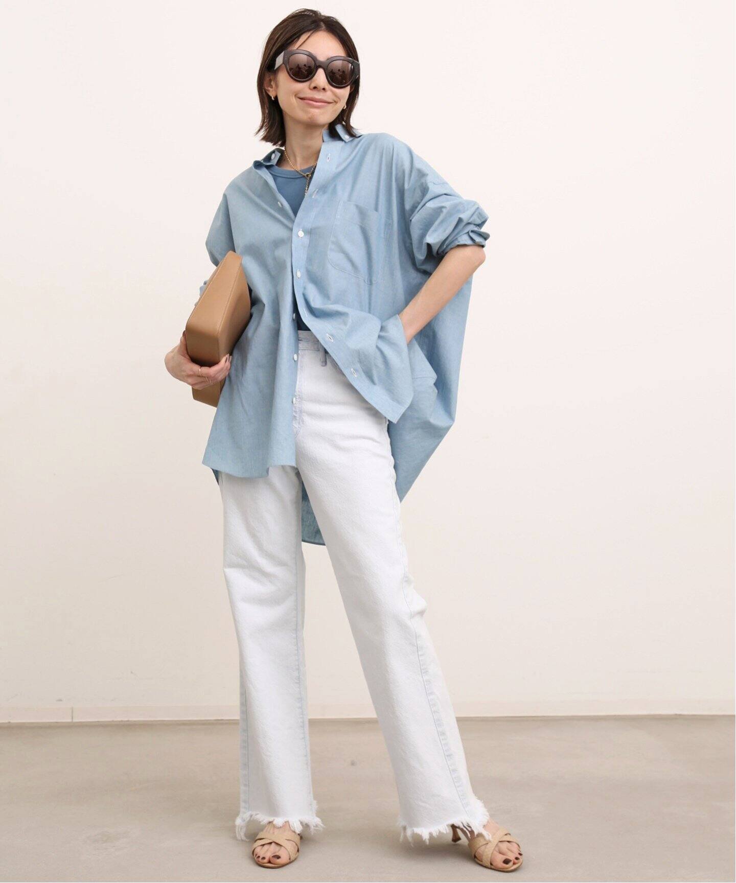 COUTURE D`ADAM/クチュールドアダム】Oversized Chambray Button down 