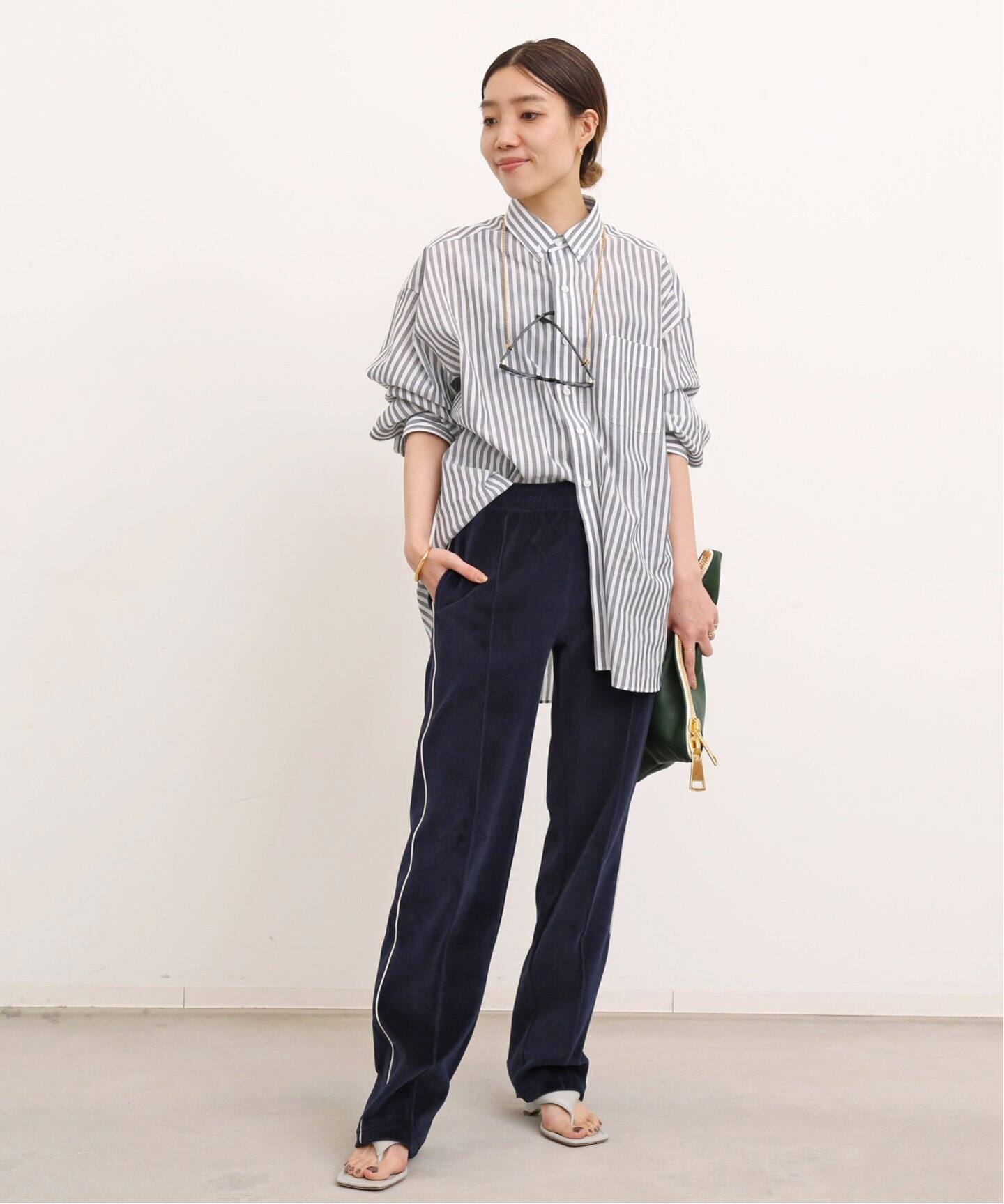 COUTURE D`ADAM/クチュールドアダム】Oversized Stripe Button down 