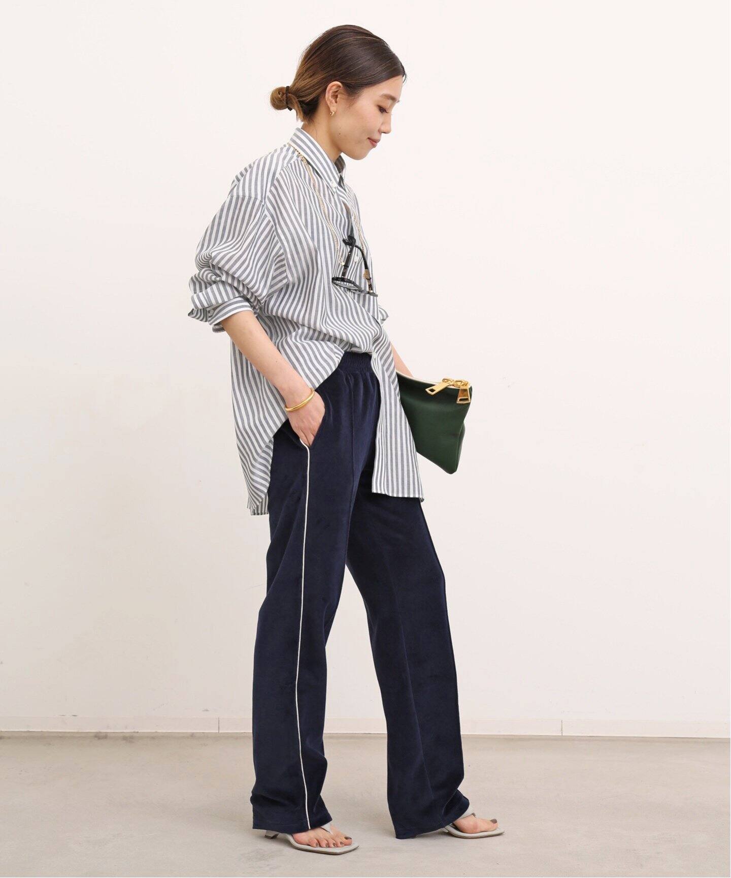 COUTURE D`ADAM/クチュールドアダム】Oversized Stripe Button down 