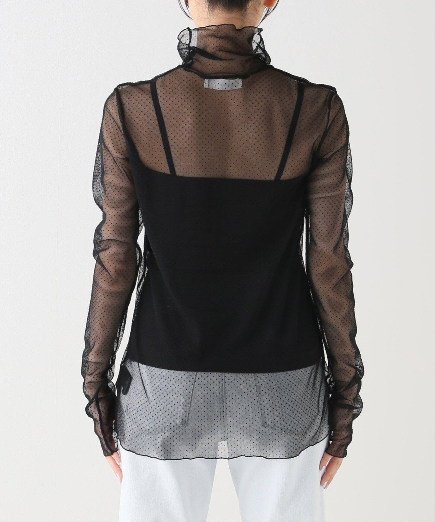 COL PIERROT/コルピエロ】 Dot sheer Blouse（シャツ／ブラウス）｜L 