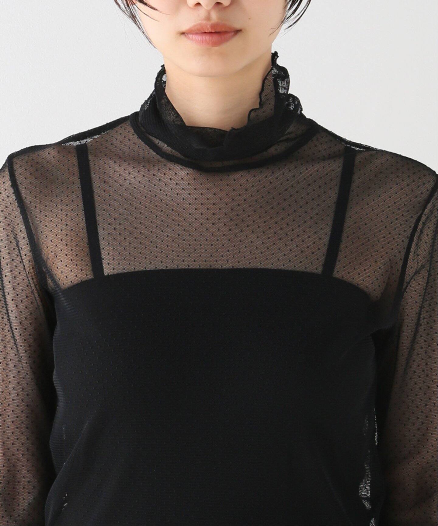 COL PIERROT/コルピエロ】 Dot sheer Blouse（シャツ／ブラウス）｜L  