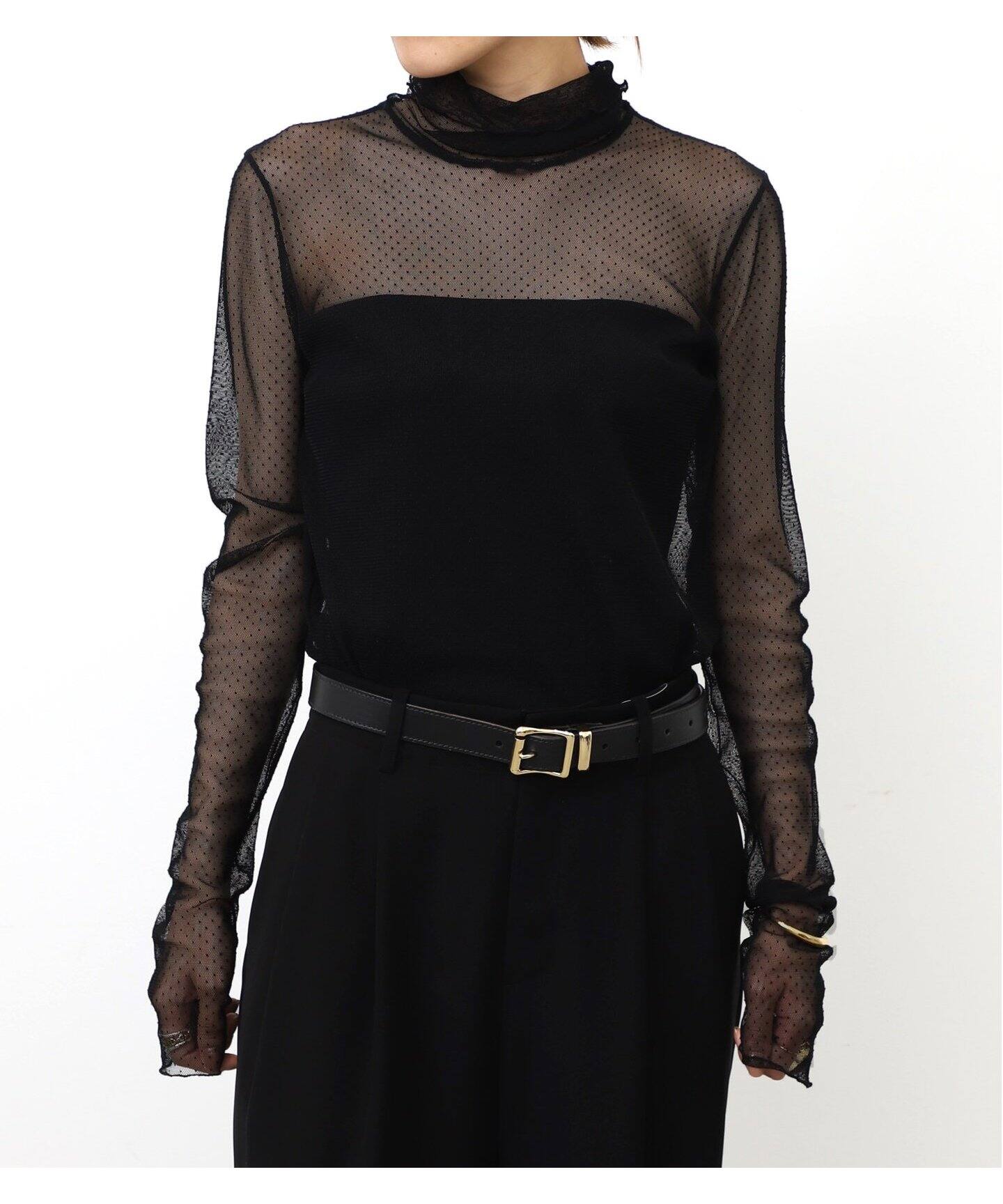 COL PIERROT/コルピエロ】 Dot sheer Blouse（シャツ／ブラウス）｜L  