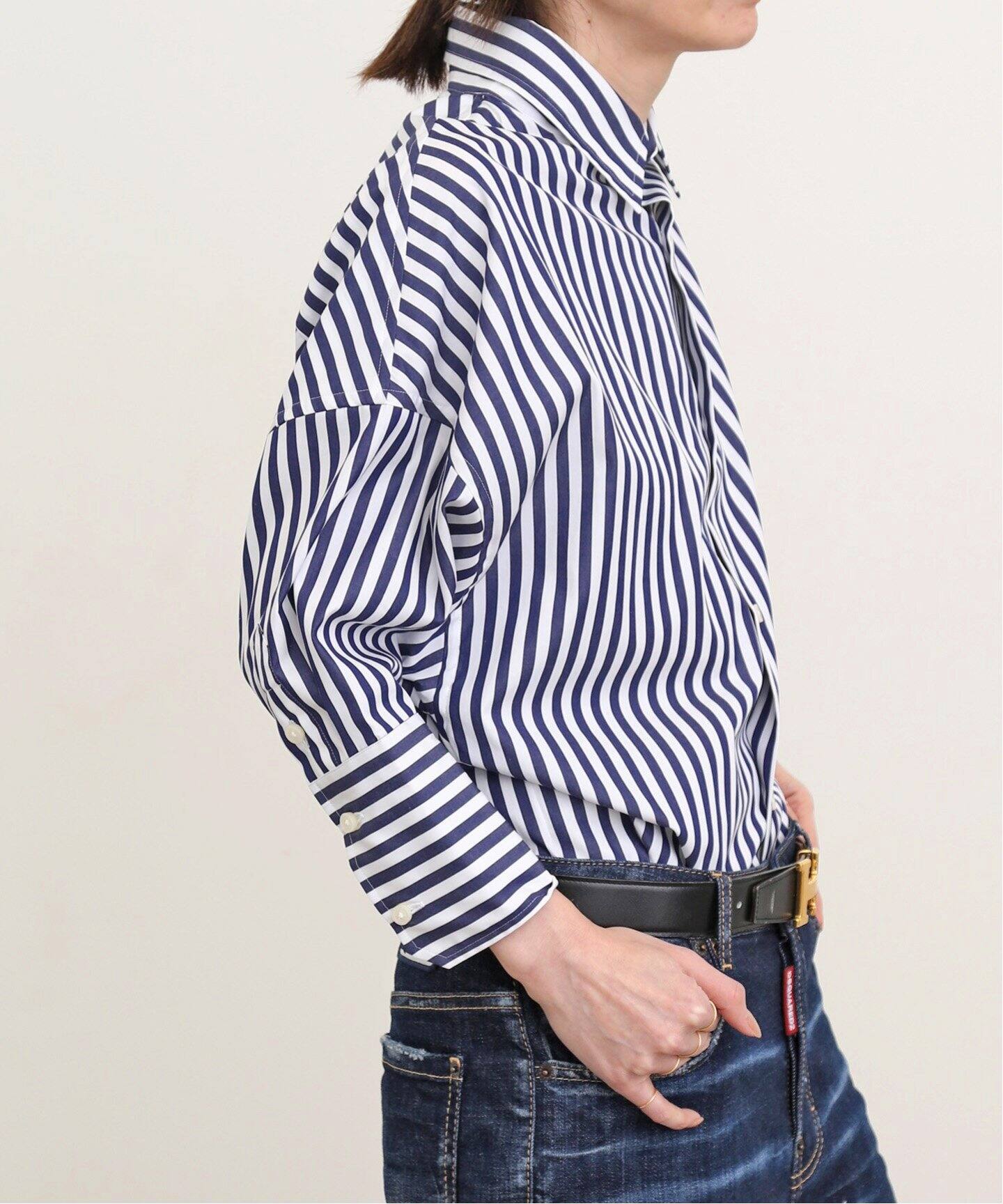 MADISONBLUE/マディソンブルー】J.BRADLEY CUFF SH L.STRIPE（シャツ 