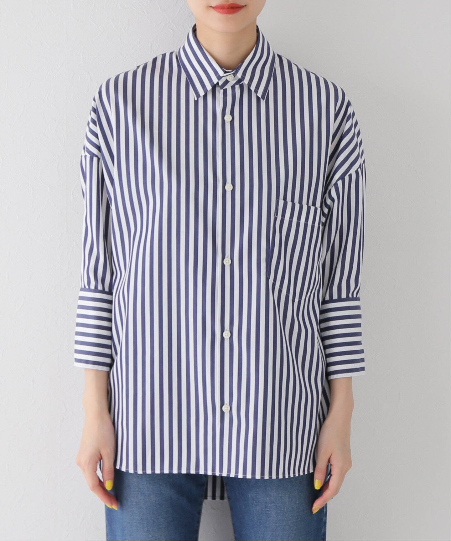 MADISONBLUE/マディソンブルー】J.BRADLEY CUFF SH L.STRIPE（シャツ  