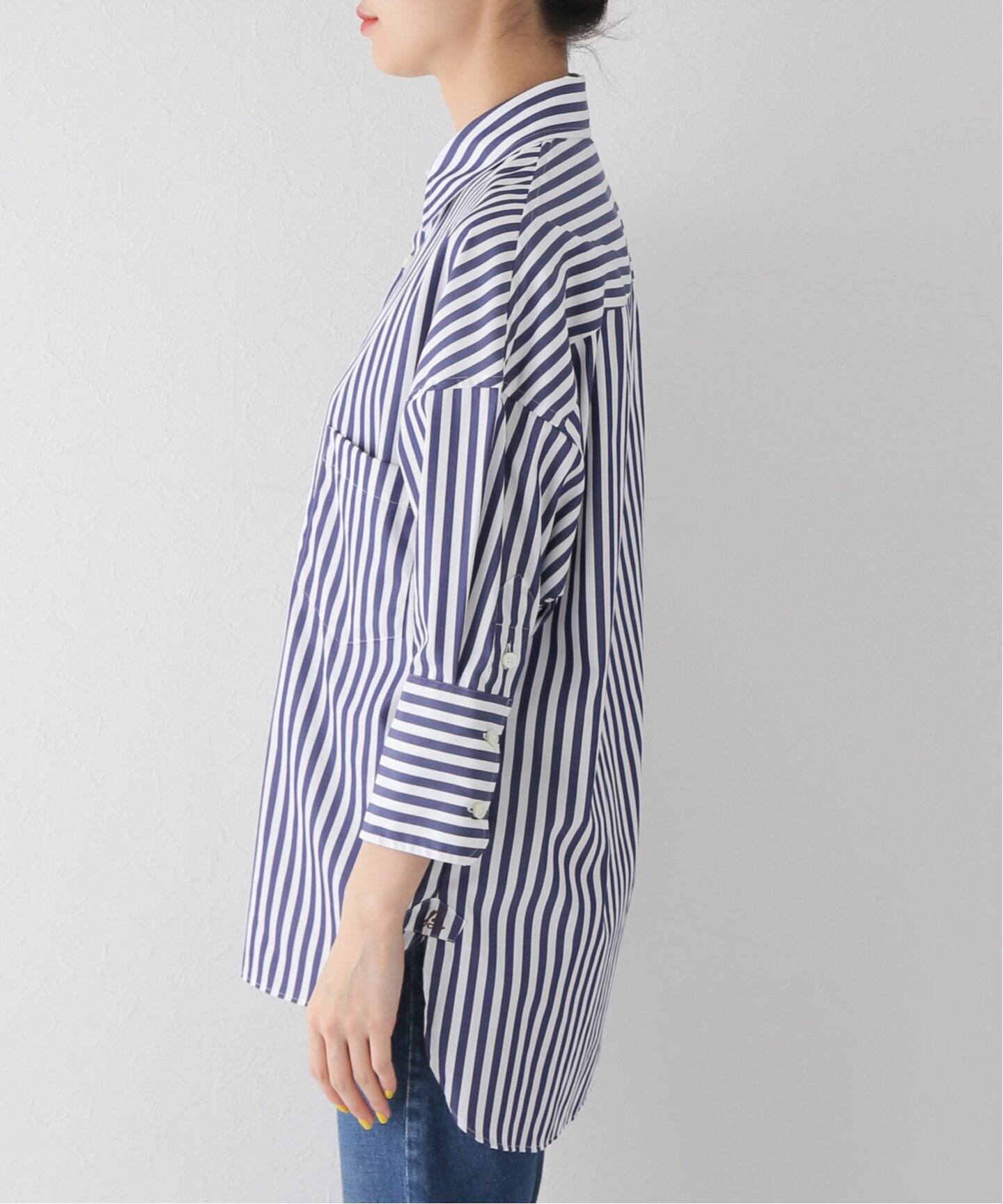 MADISONBLUE/マディソンブルー】J.BRADLEY CUFF SH L.STRIPE（シャツ 