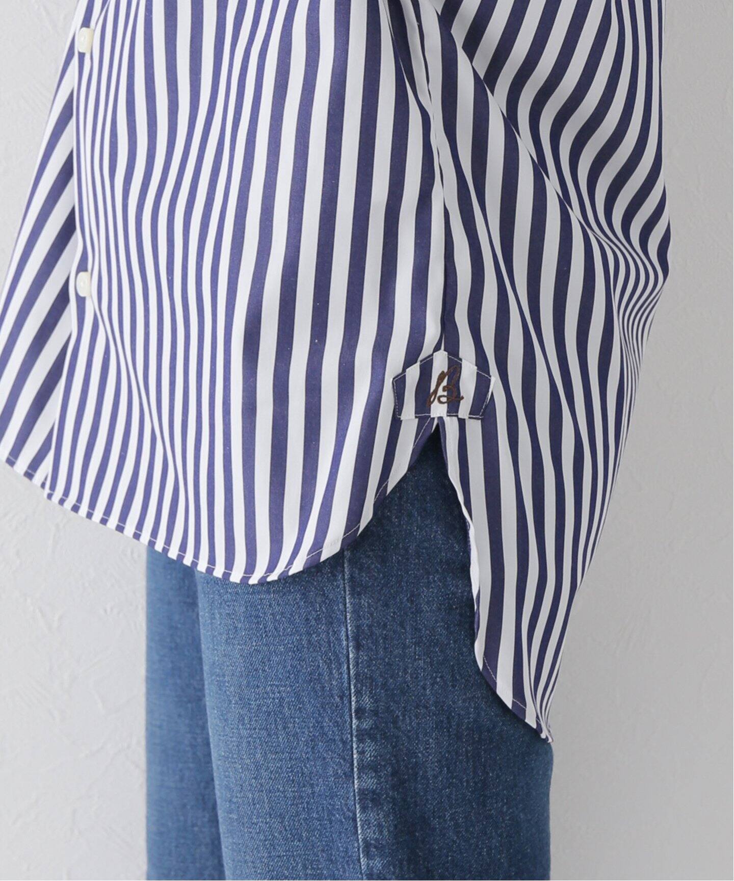 MADISONBLUE/マディソンブルー】J.BRADLEY CUFF SH L.STRIPE（シャツ 