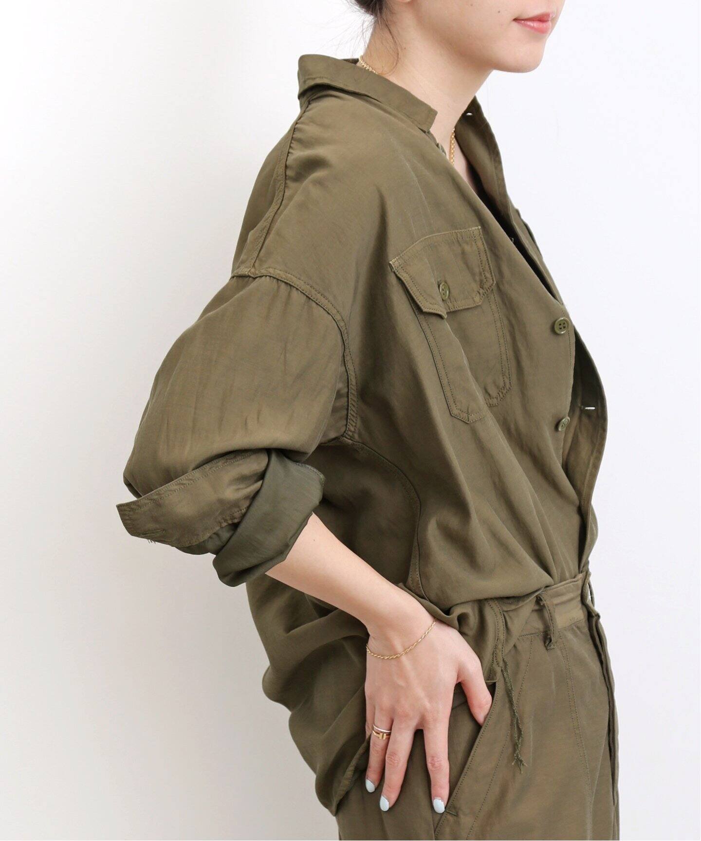 REMI RELIEF/レミレリーフ】Military Shirt（シャツ／ブラウス）｜L 