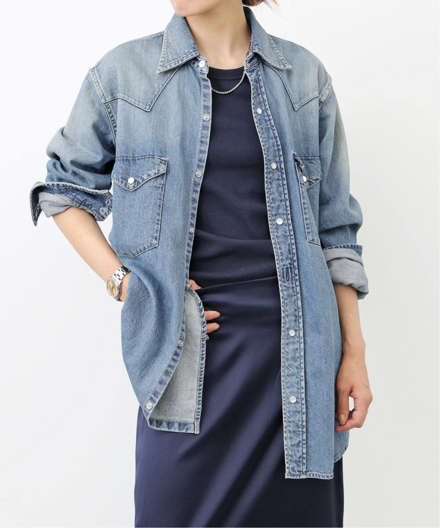 MADISON BLUE/マディソン ブルー】 WESTERN SH DENIM MNS（シャツ  