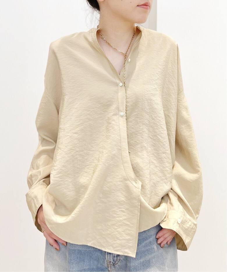 LEMAIRE/ルメール】OFFICER COLLAR TWISTED SHIRT（シャツ／ブラウス 