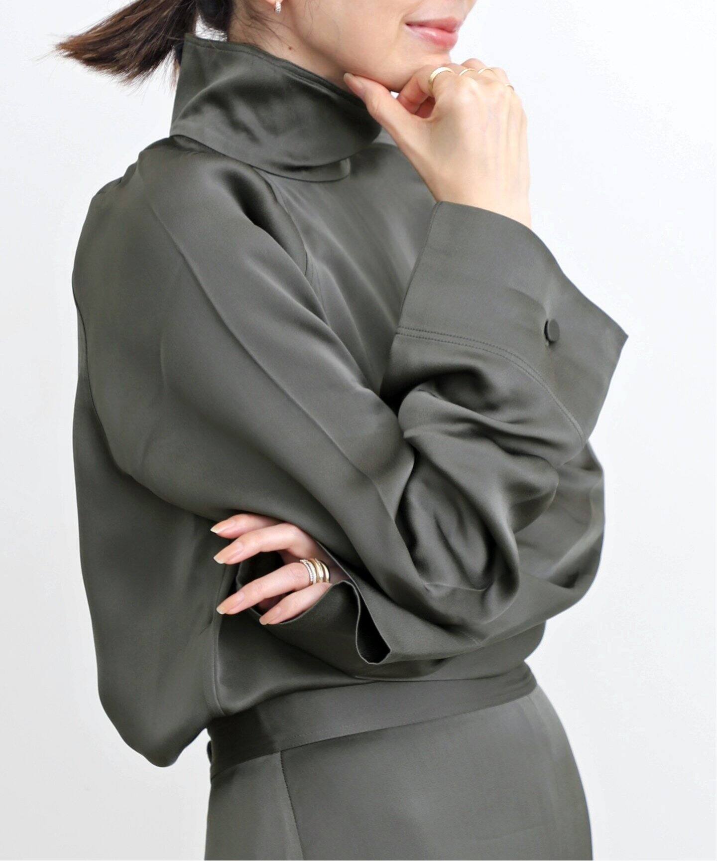 TOTEME/トーテム】 CRAPE BLOUSE（シャツ／ブラウス）｜L 