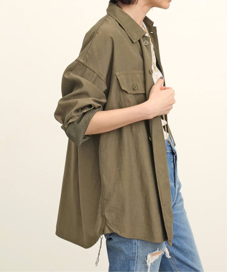 REMI RELIEF/レミレリーフ】Military Shirt（シャツ／ブラウス）｜L 
