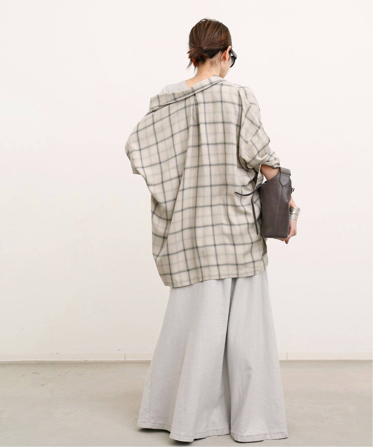REMI RELIEF/レミレリーフ】CHECK 2WAY SHIRT（シャツ／ブラウス）｜L 