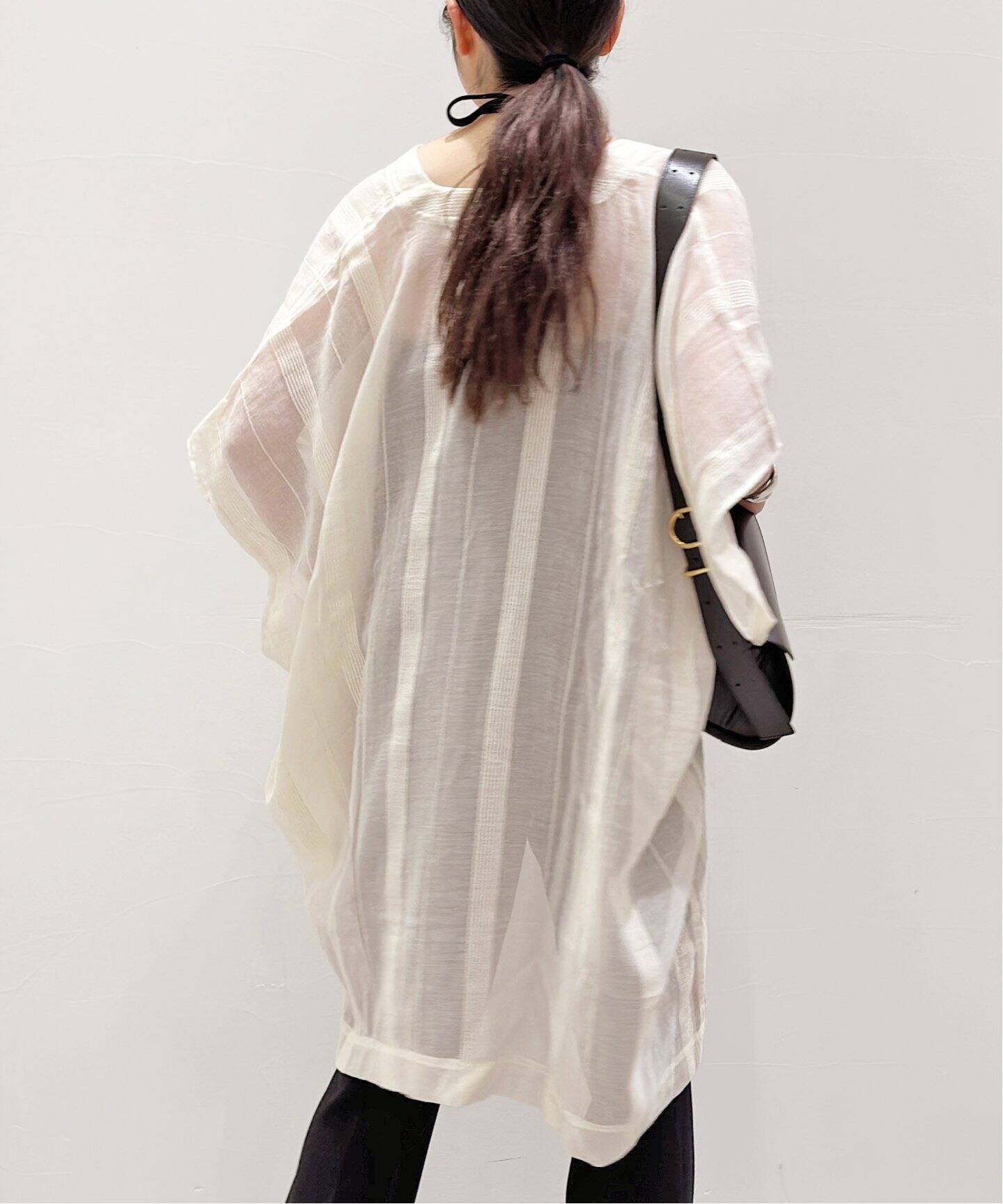SU PARIS/ス パリス】Stripe V-NECK KAFTAN（シャツ／ブラウス）｜AP 