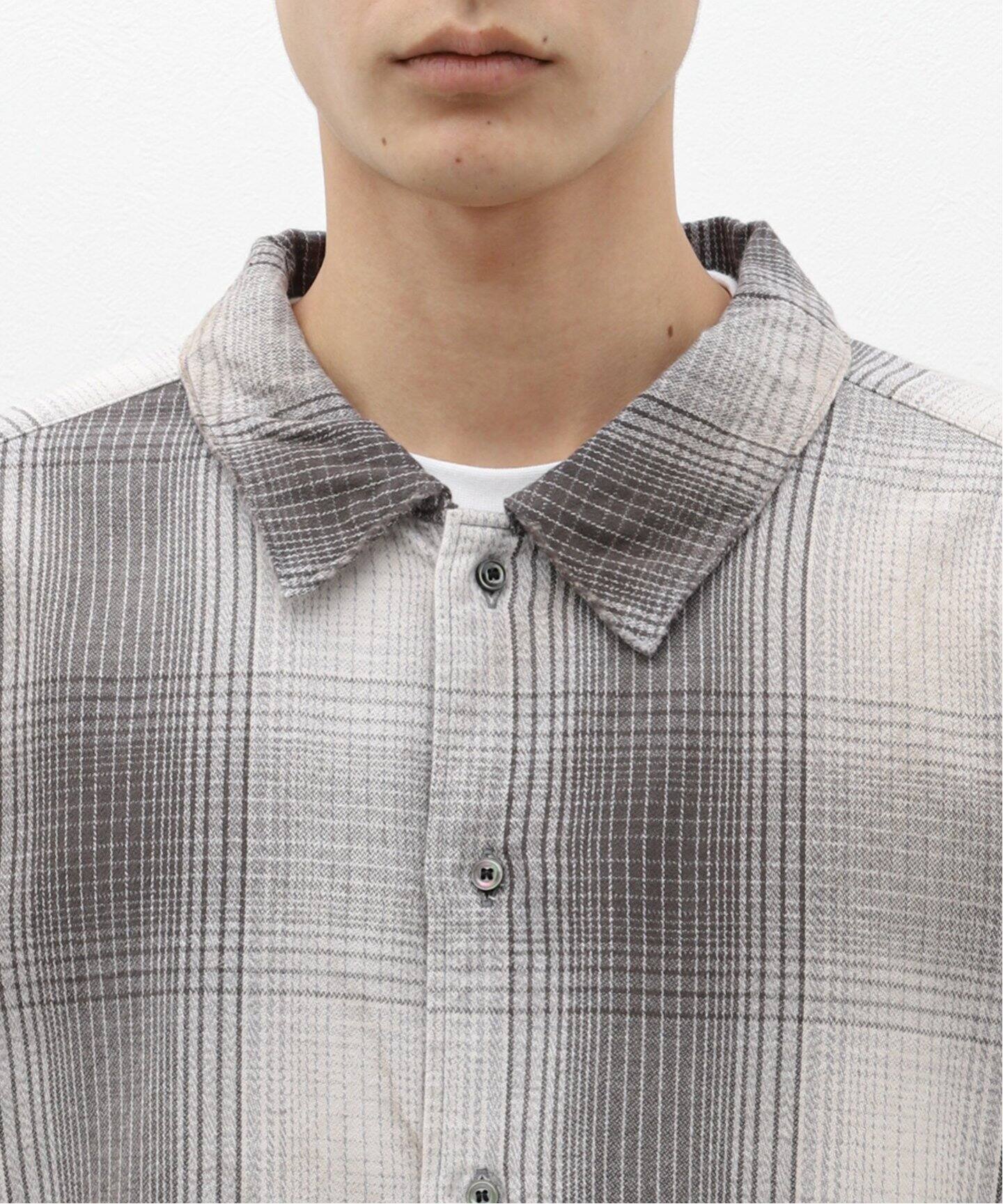 ANCELLM / アンセルム】DAMAGED FLANNEL CHECK SHIRT（シャツ 