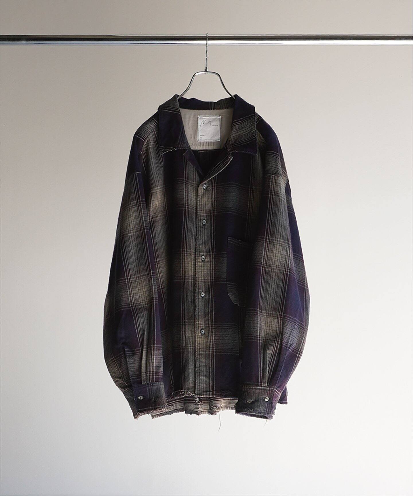 ANCELLM / アンセルム】DAMAGED FLANNEL CHECK SHIRT（シャツ 