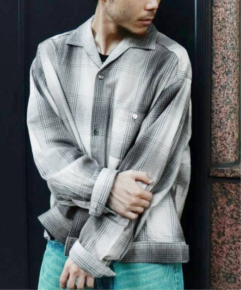 ANCELLM / アンセルム】FLANNEL CHECK SHORT SHIRT JACKET（シャツ 