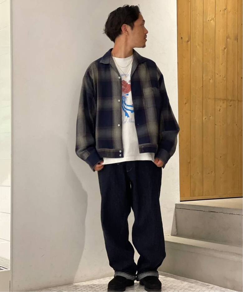 ANCELLM / アンセルム】FLANNEL CHECK SHORT SHIRT JACKET（シャツ 