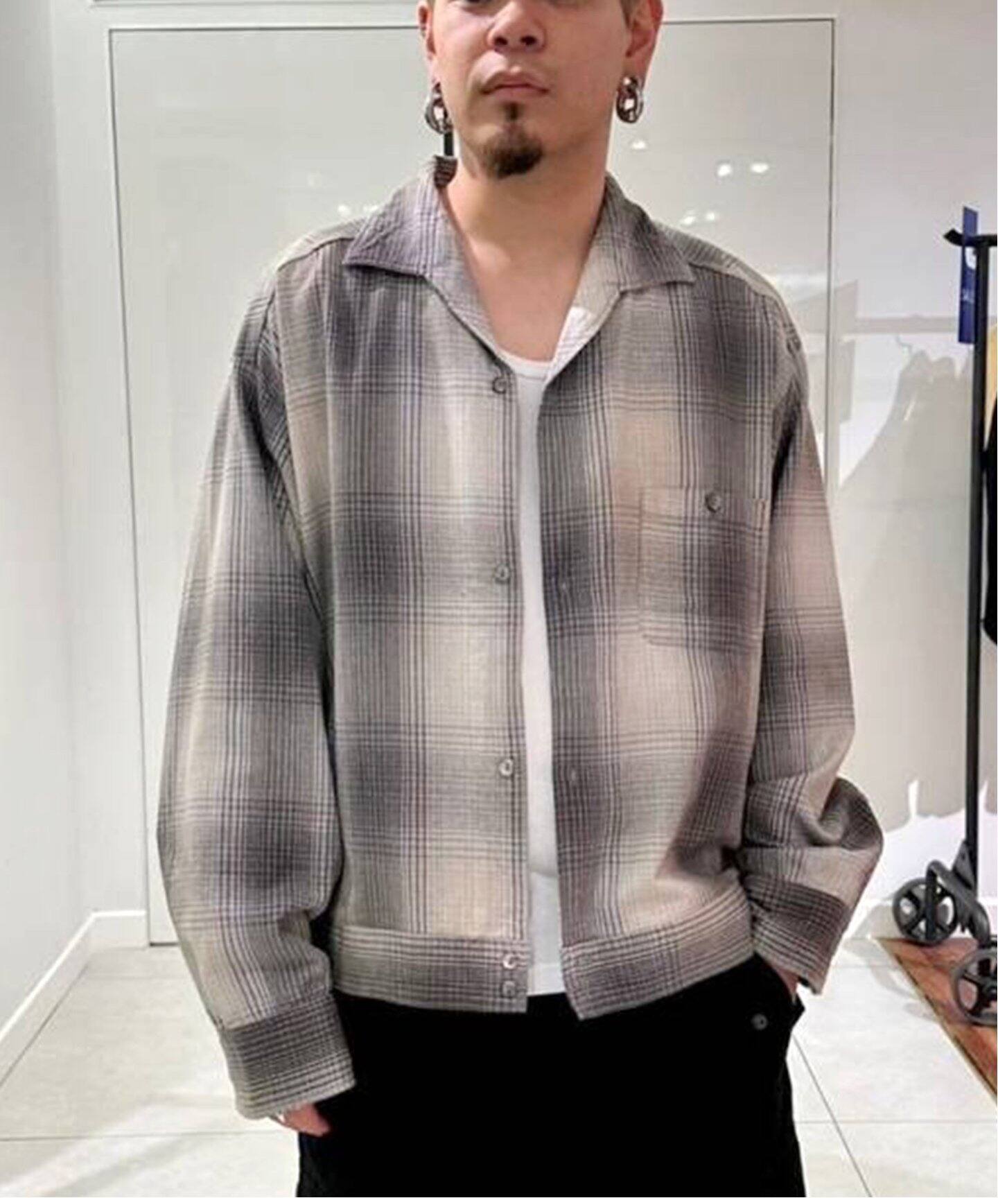 ANCELLM / アンセルム】FLANNEL CHECK SHORT SHIRT JACKET
