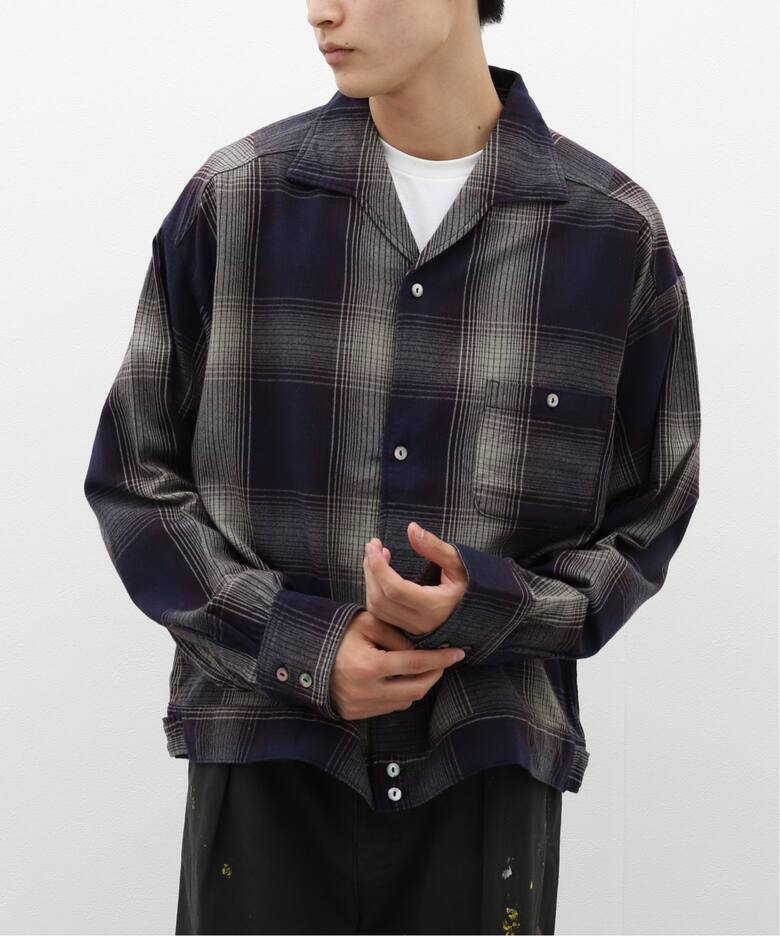 ANCELLM / アンセルム】FLANNEL CHECK SHORT SHIRT JACKET（シャツ 