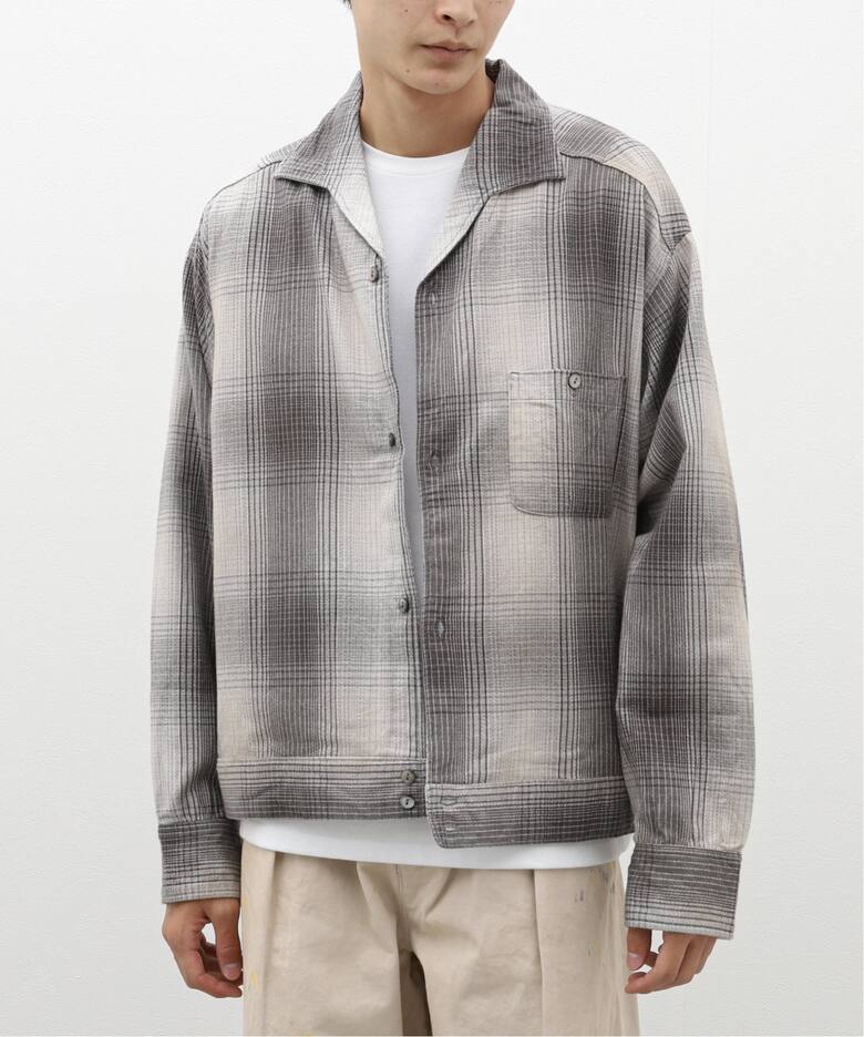 ANCELLM / アンセルム】FLANNEL CHECK SHORT SHIRT JACKET（シャツ 