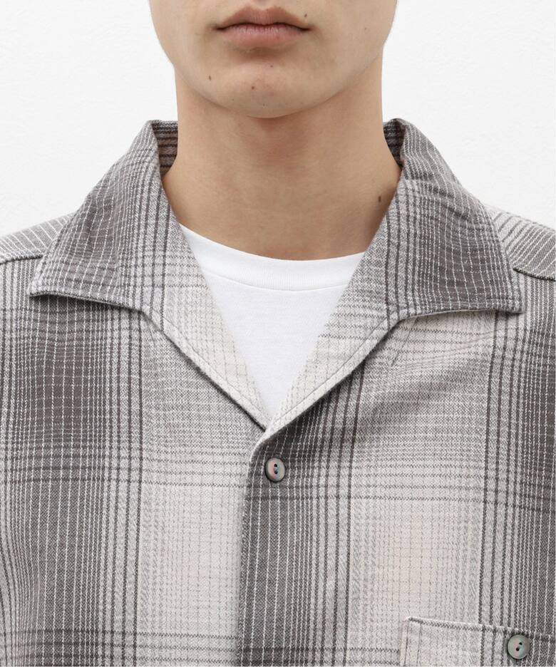 ANCELLM / アンセルム】FLANNEL CHECK SHORT SHIRT JACKET（シャツ 