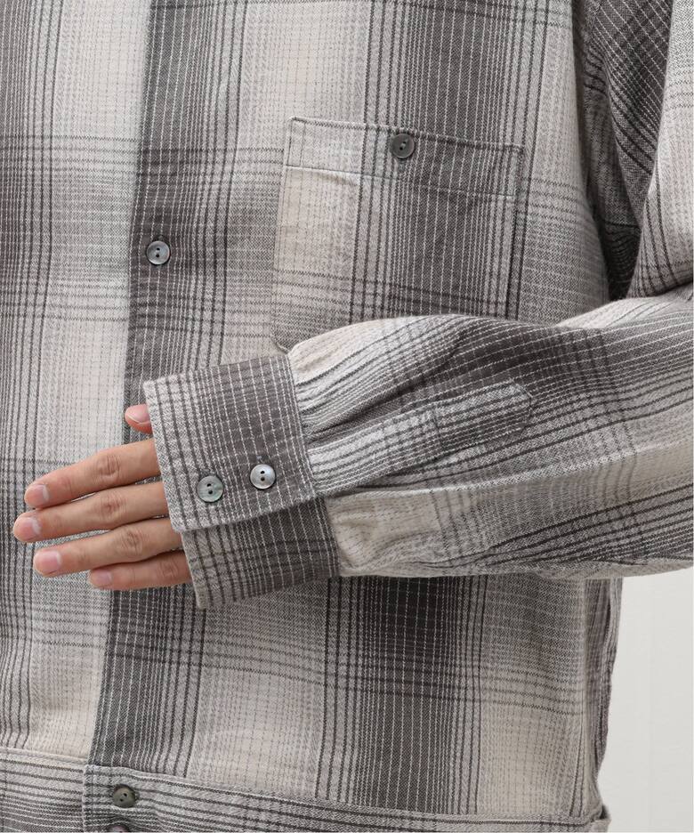 ANCELLM / アンセルム】FLANNEL CHECK SHORT SHIRT JACKET（シャツ 