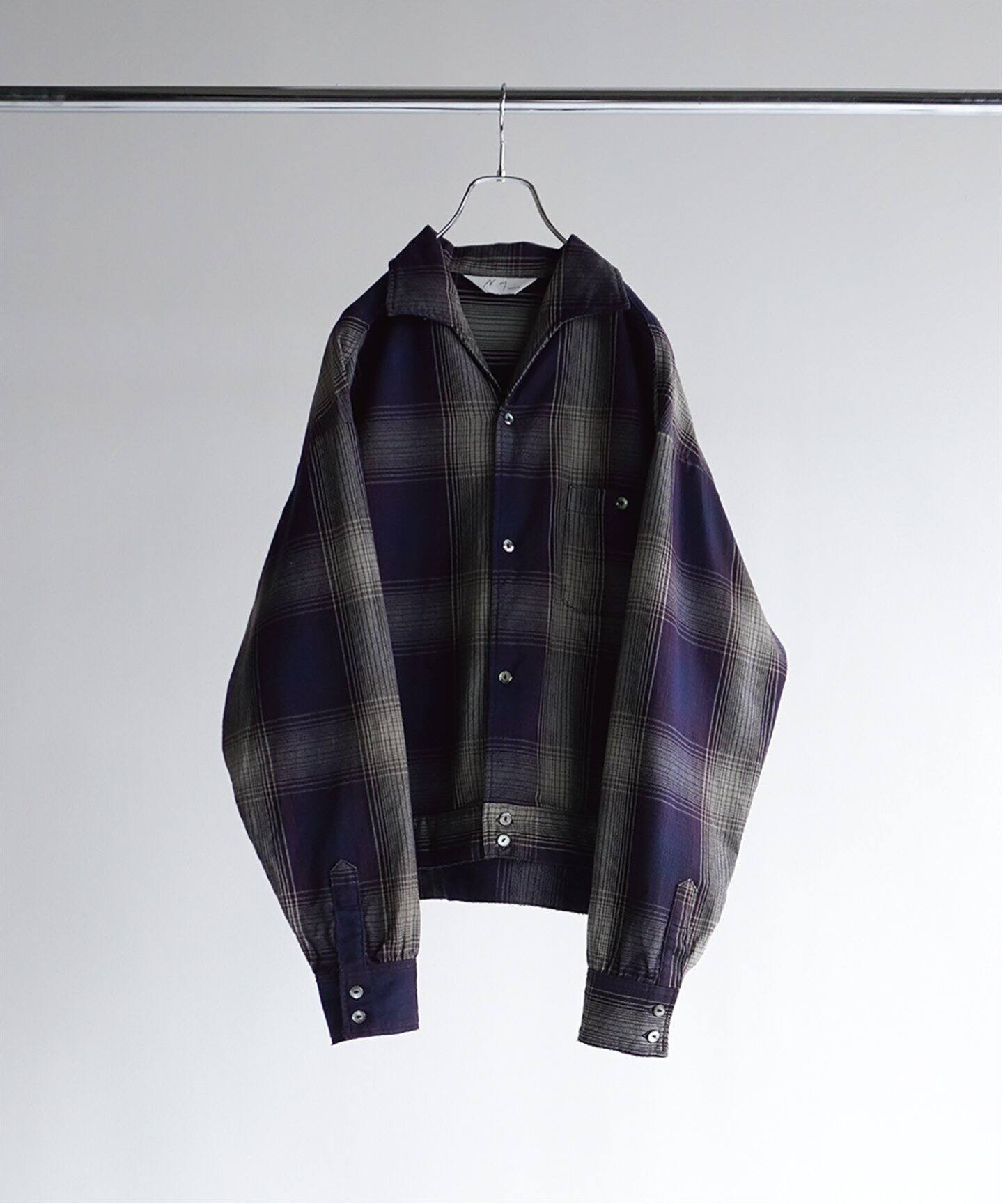 ANCELLM / アンセルム】FLANNEL CHECK SHORT SHIRT JACKET（シャツ 