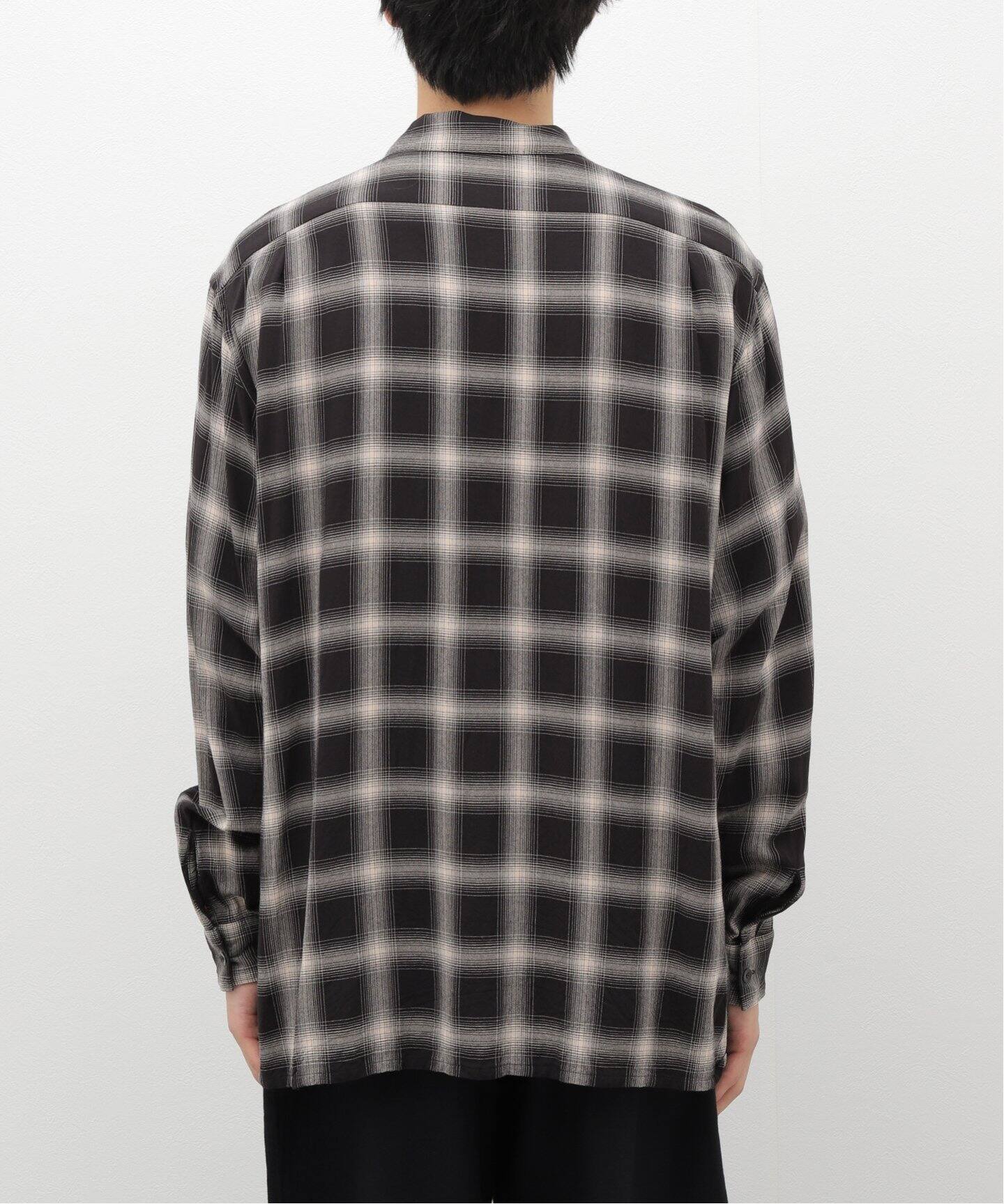 comoli / コモリ】レーヨンチェック オープンカラーシャツ（シャツ  