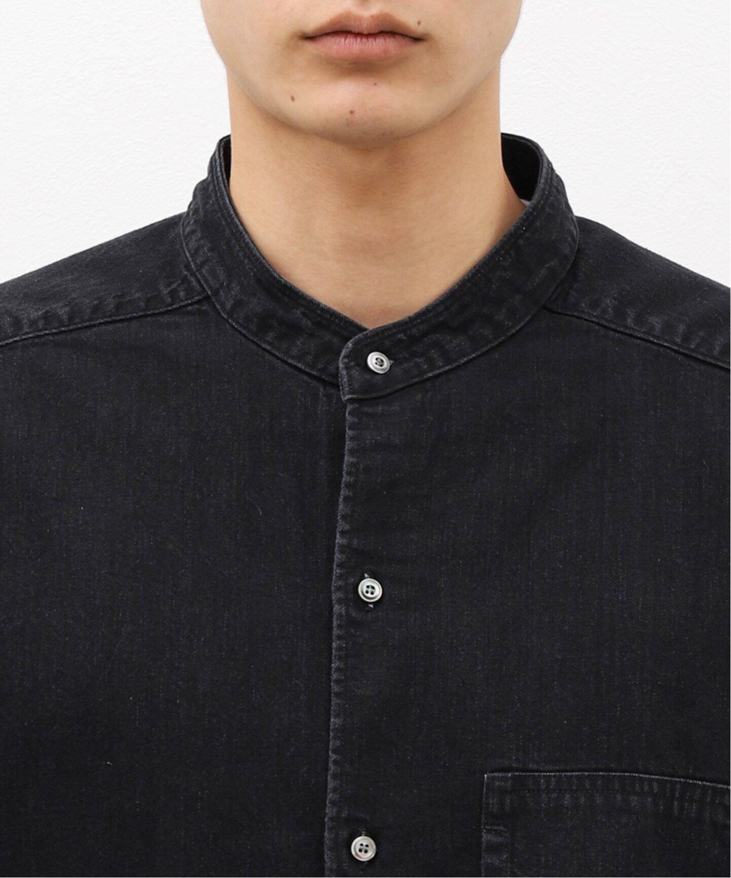 ANCELLM / アンセルム】DENIM PAINT LONG SHIRT（シャツ／ブラウス 