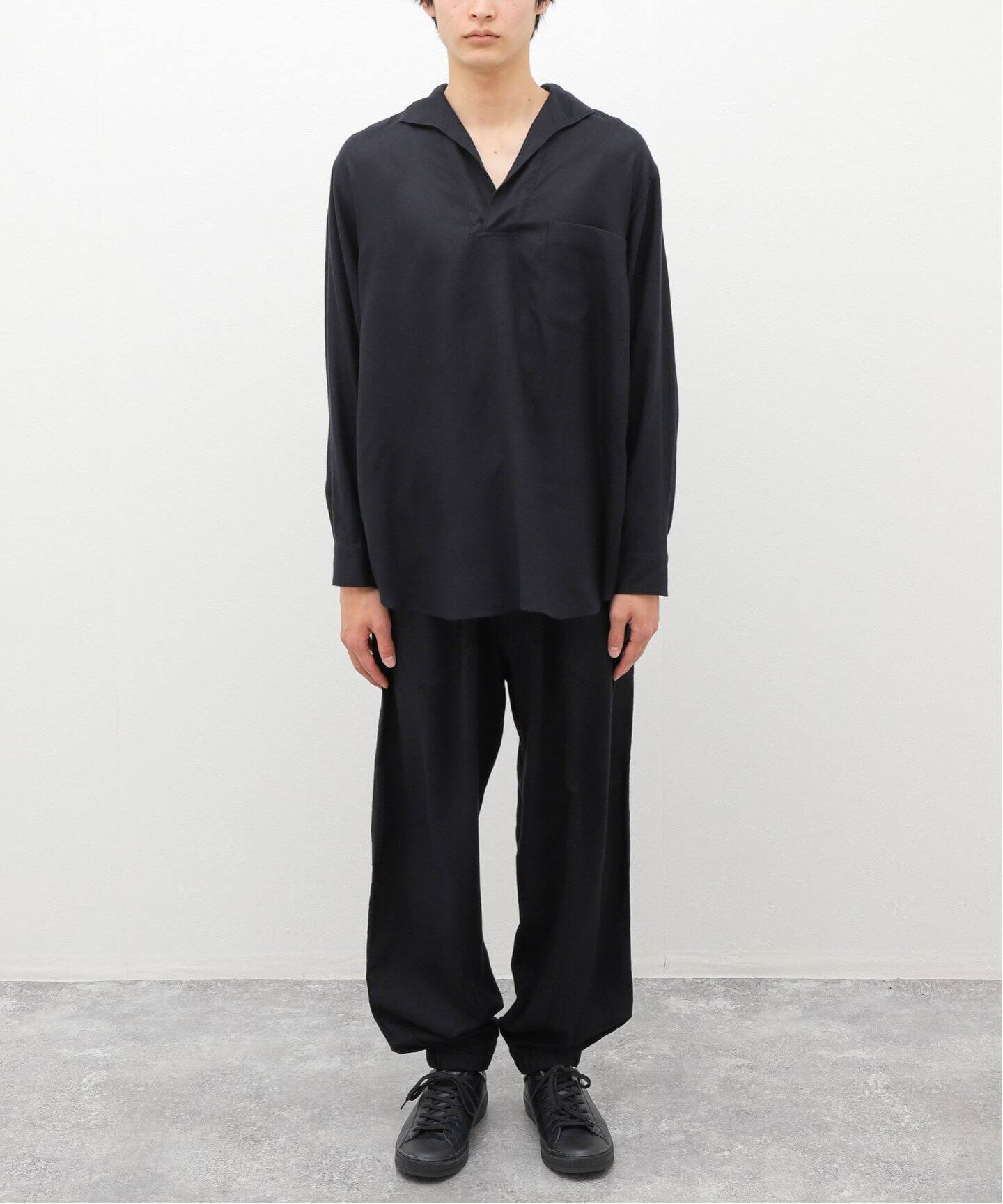 comoli / コモリ】シルクネル スキッパーシャツ（シャツ／ブラウス 