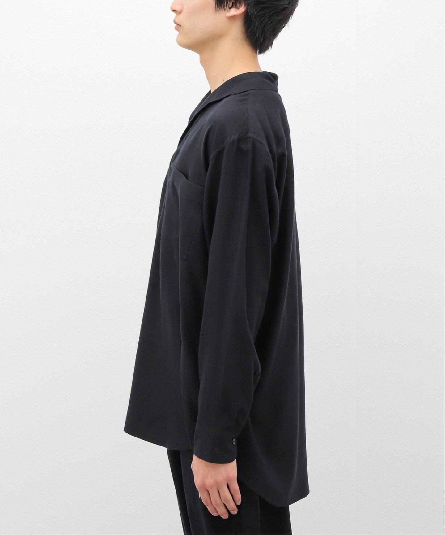 comoli / コモリ】シルクネル スキッパーシャツ（シャツ／ブラウス 