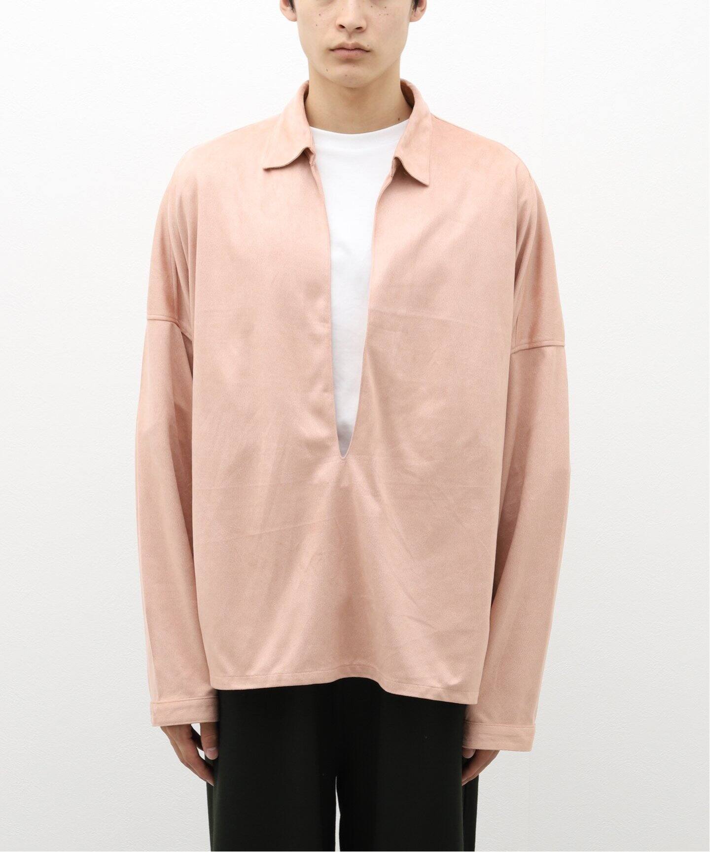 ANCELLM / アンセルム】VEGAN LEATHER SKIPPER SHIRT（シャツ  