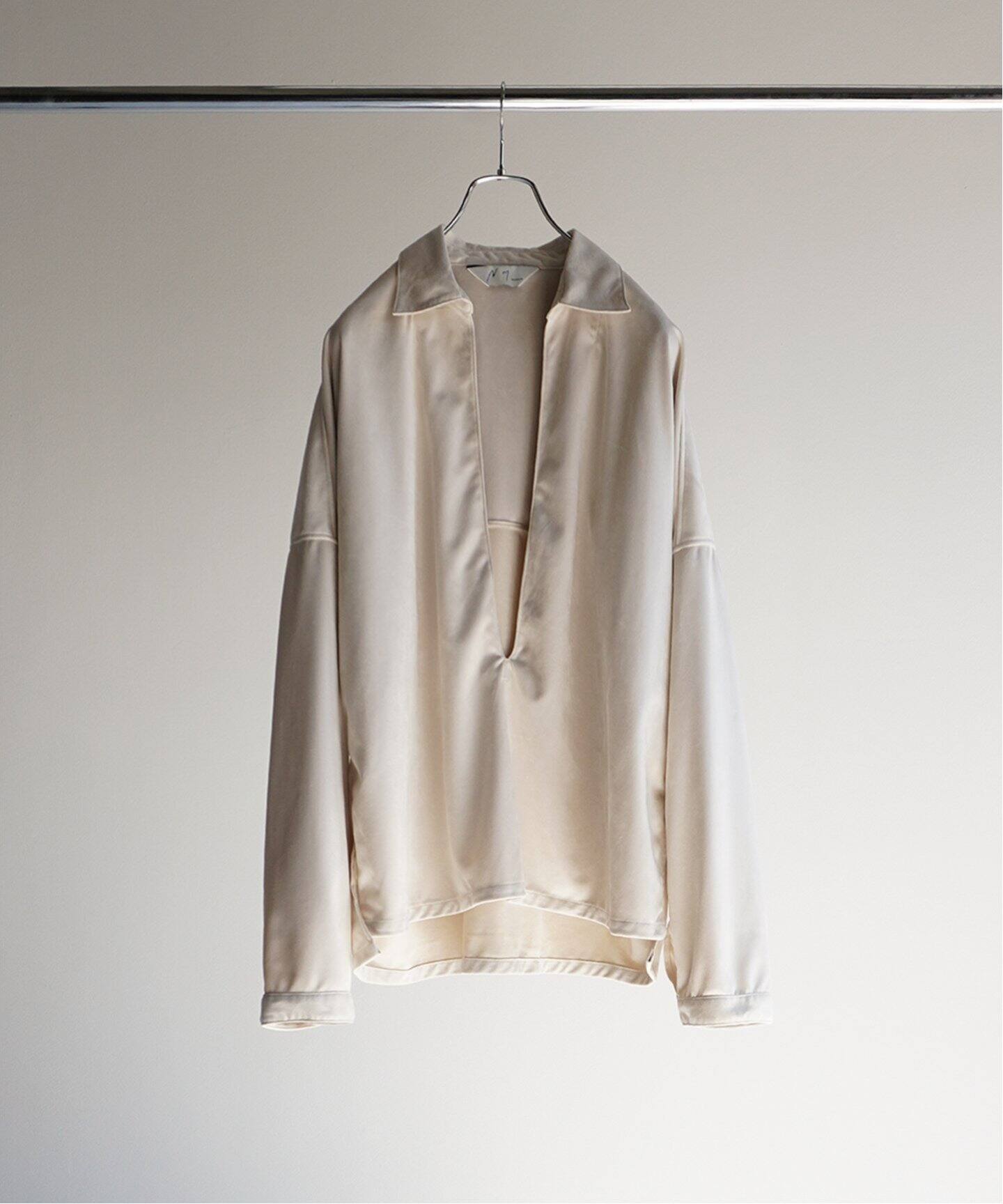 ANCELLM / アンセルム】VEGAN LEATHER SKIPPER SHIRT（シャツ  