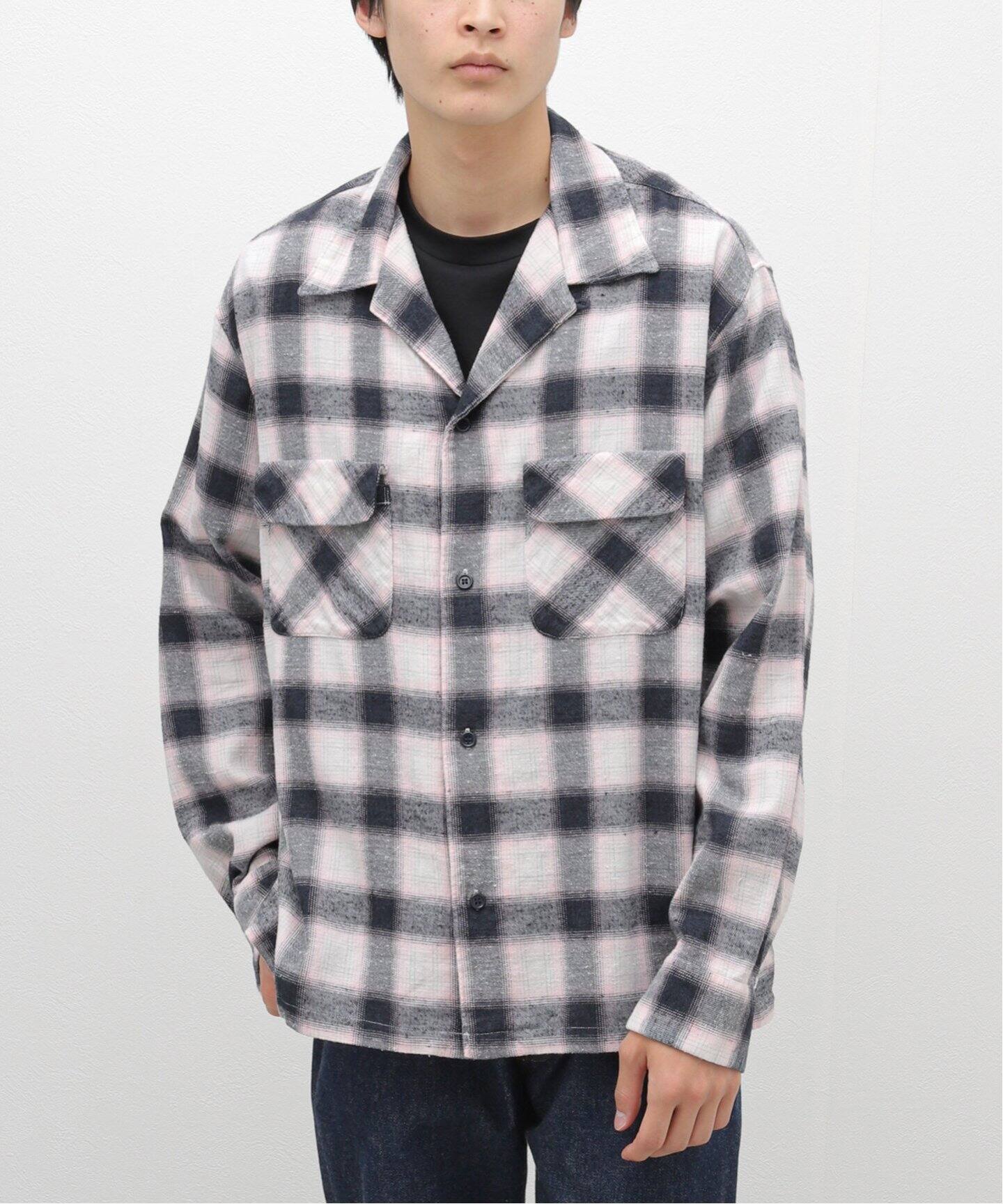UNUSED / アンユーズド】US2338 CHECK OPEN COLLAR SHIRTS（シャツ  