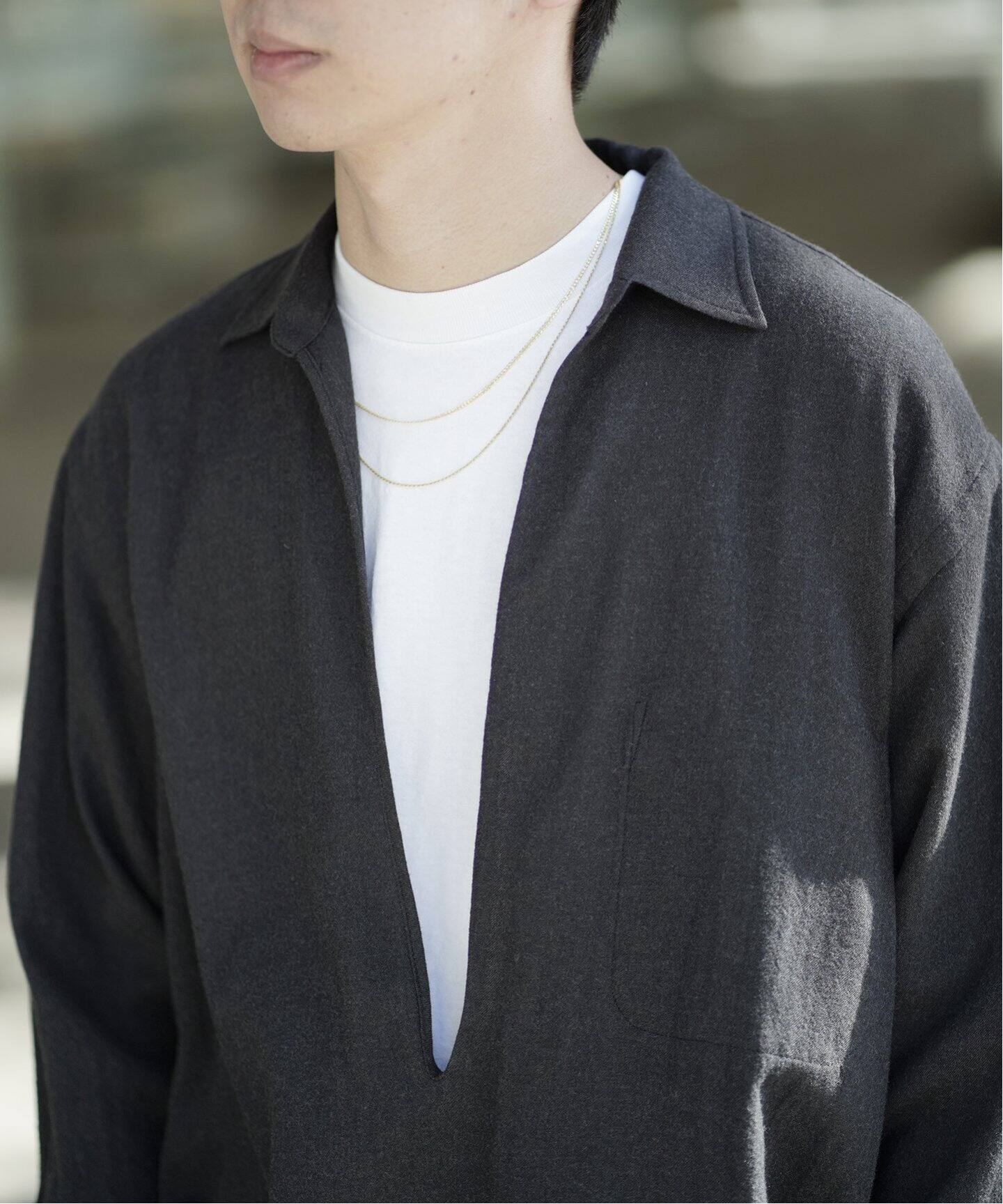 comoli / コモリ】ウールビエラ スキッパーシャツ（シャツ／ブラウス 
