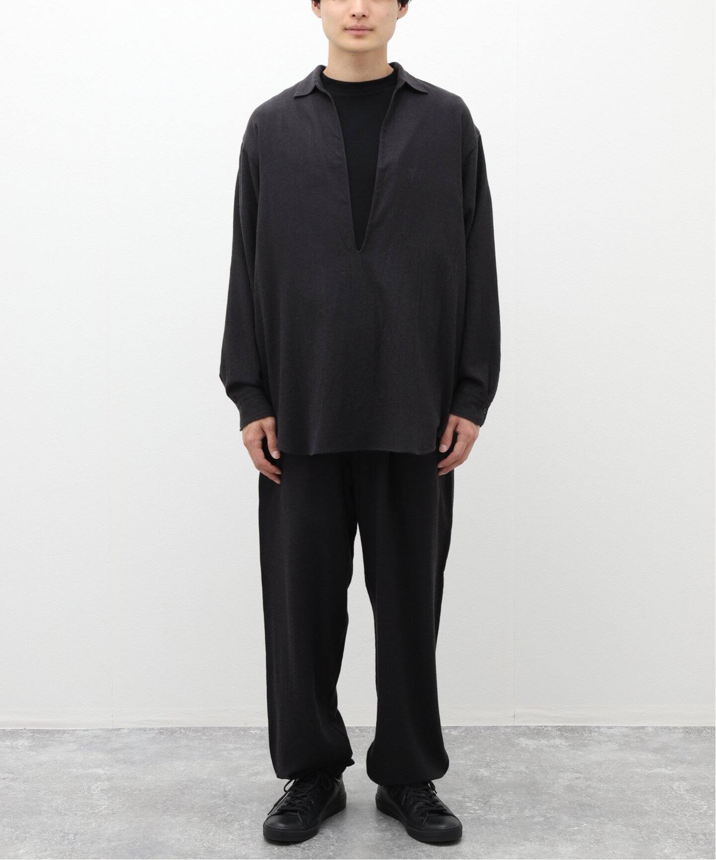 comoli / コモリ】ウールビエラ スキッパーシャツ（シャツ／ブラウス 