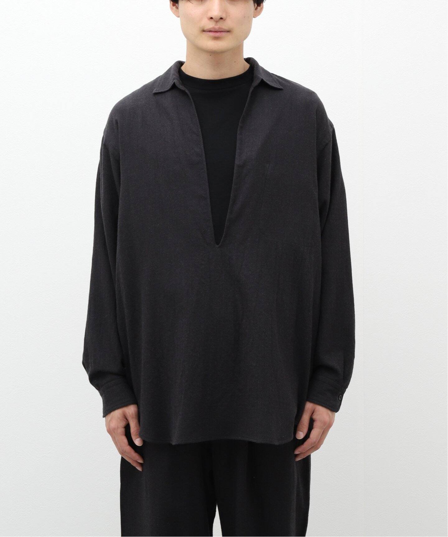 comoli / コモリ】ウールビエラ スキッパーシャツ（シャツ／ブラウス 