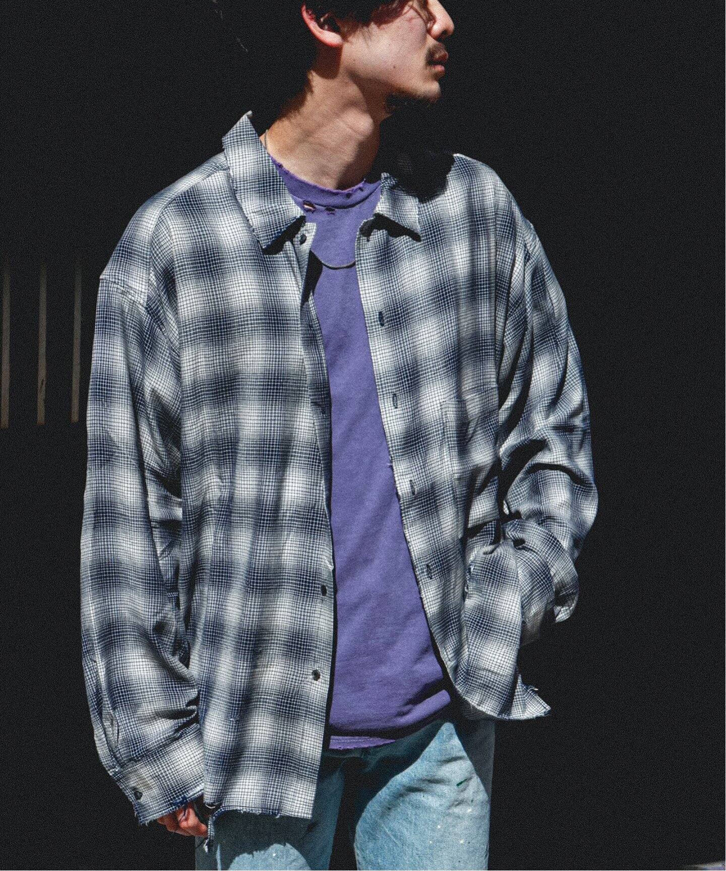 ANCELLM / アンセルム】WISM 別注 RAYON CHECK SHIRT（シャツ 