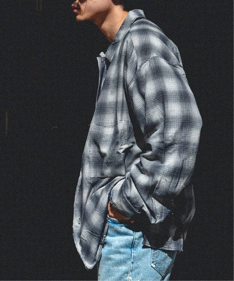 ANCELLM / アンセルム】WISM 別注 RAYON CHECK SHIRT（シャツ 
