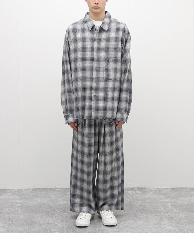 ANCELLM / アンセルム】WISM 別注 RAYON CHECK SHIRT（シャツ 