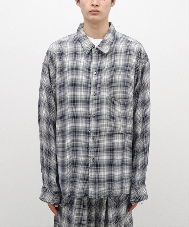 ANCELLM / アンセルム】WISM 別注 RAYON CHECK SHIRT（シャツ 