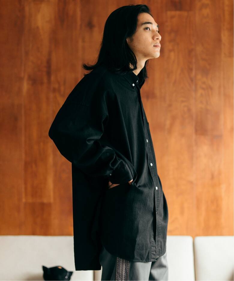 ファットシルエット カラーデニム ボタンダウンシャツ（シャツ 