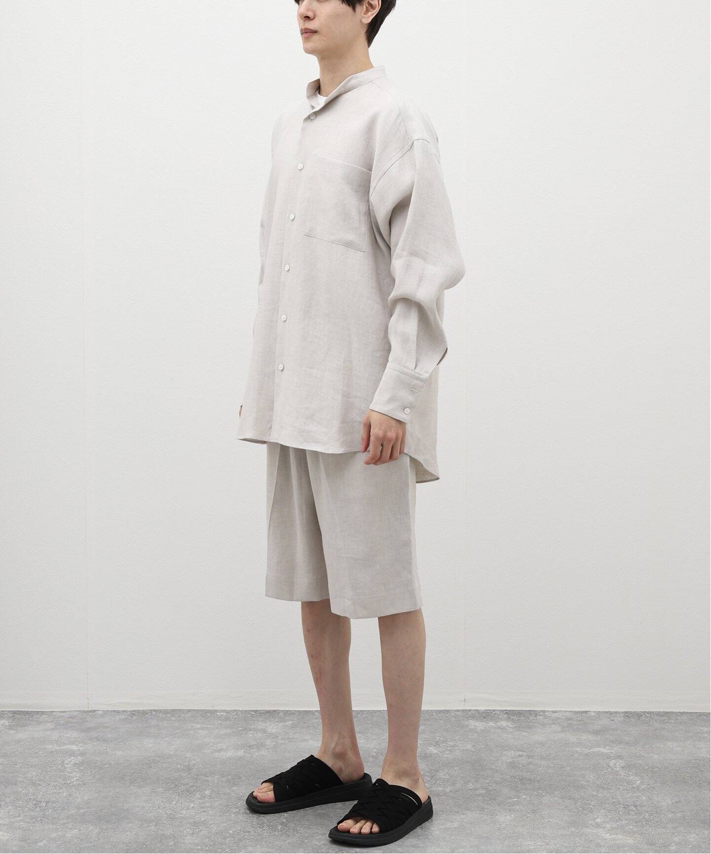 POSTELEGANT/ポステレガント】linen silk shirt（シャツ／ブラウス 